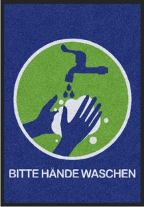 Matte -Hygiene- BITTE HÄNDE WASCHEN